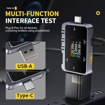 Tester USB Fnirsi FNAC USB-C y USB-A de 6.5A-4