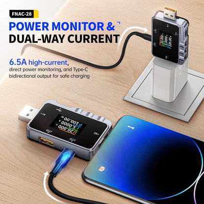 Tester USB Fnirsi FNAC USB-C y USB-A de 6.5A-3