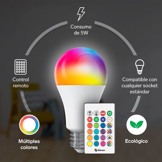 Bombilla LED Steren, de colores 5W-2