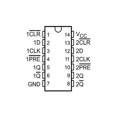 Flip-Flop D SN74HC74N - original Ti-2