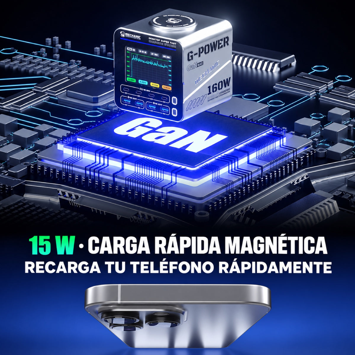 Estación de carga USB Mechanic G-Power de 115W-6