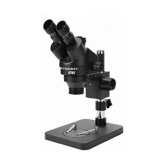 Microscopio trinocular estéreo Mechanic G75T con base B1-1