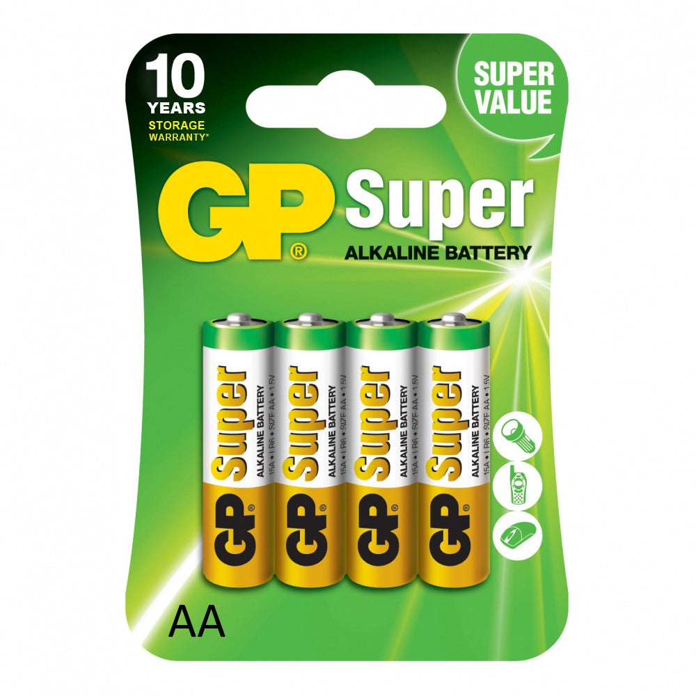 Batería GP Alcalina AA 1.5V - 4 piezas-1