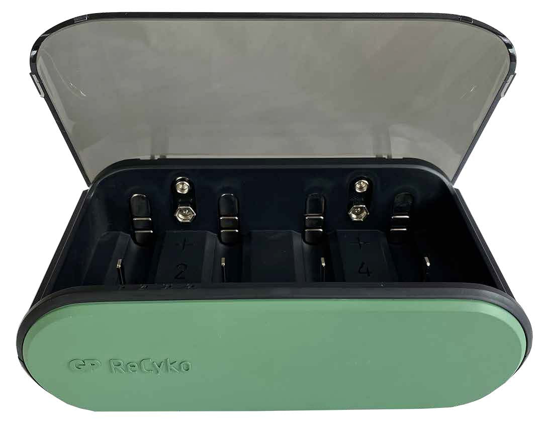 Cargador GP para baterías NiMh AAA, AA, C, D y 9V