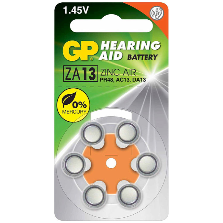 Batería GP de Zinc ZA13 de 1.45V, 6 piezas-1