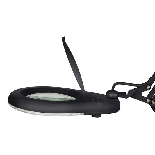 Lupa 5X con lámpara led y brazo articulado negro-2