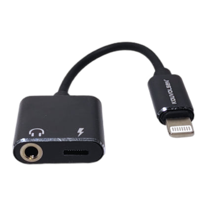 Adaptador de Lightning macho a Lightning y 3.5mm hembra-1