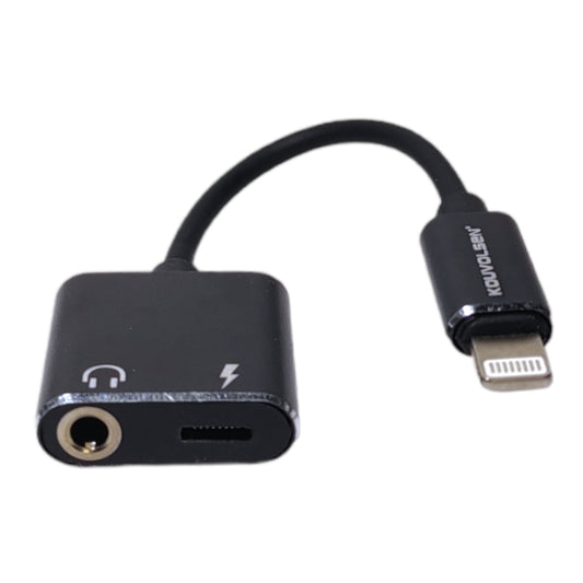 Adaptador de Lightning macho a Lightning y 3.5mm hembra-1