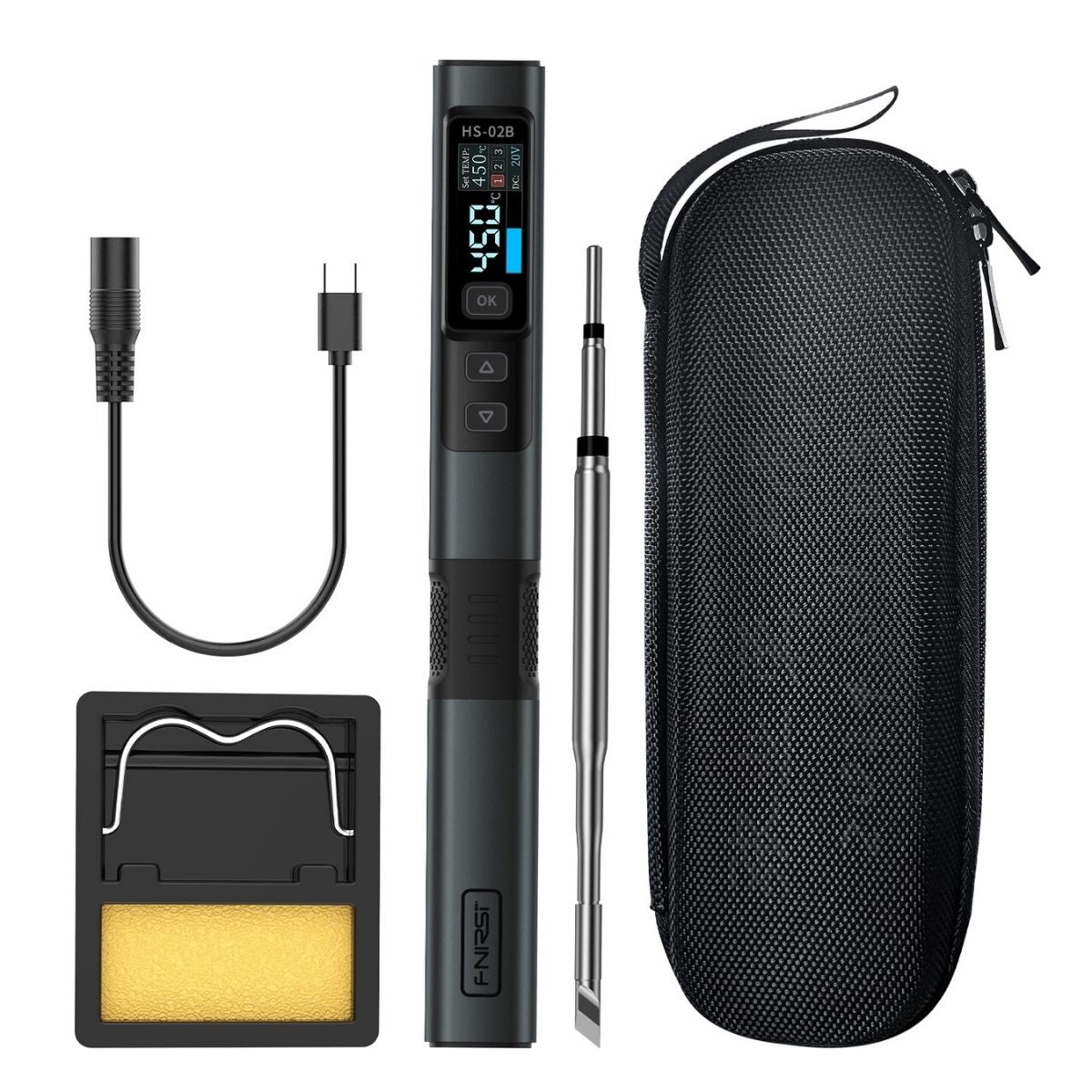 Cautín ajustable para microsoldadura USB-C Fnirsi HS-02B-2
