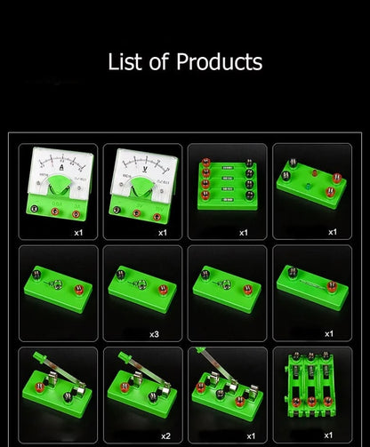 Kit educativo de electromagnetismo de 60 piezas - verde-3