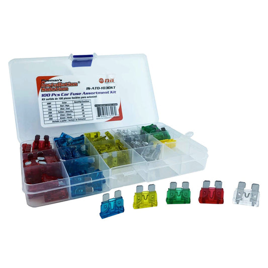 Kit de fusibles para carro de 10A, 15A, 20A y 30A - 100 piezas-1