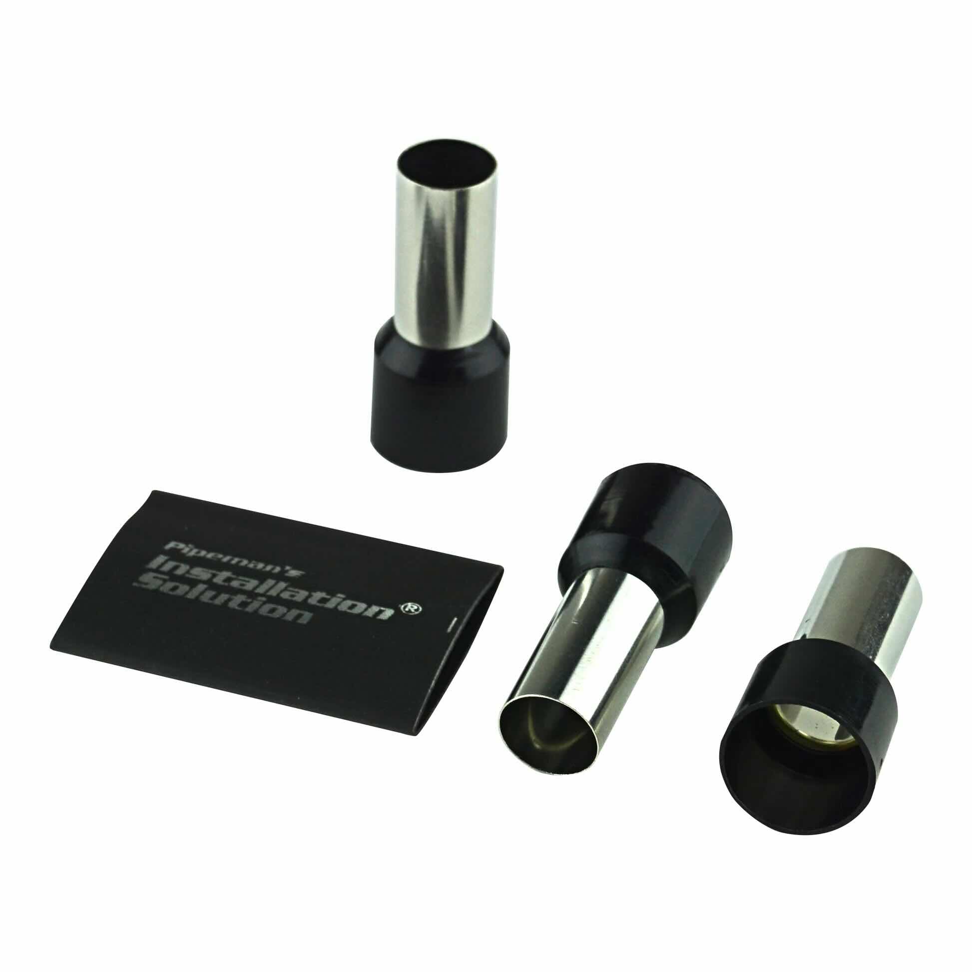Terminal tubular de calibre 0 con termoencogible - 25 piezas-1