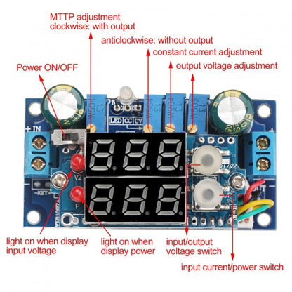 Módulo regulador de voltaje MPPT CC CV - 5A-2