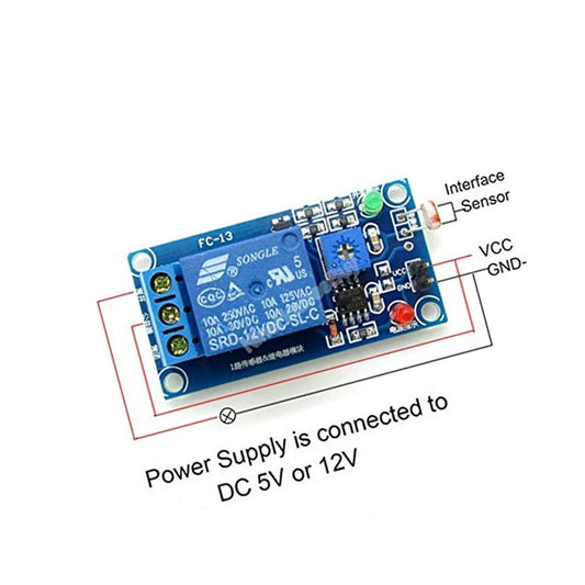 Módulo detector de luz con relé de 12V-2