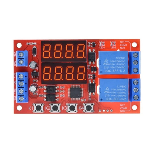 Módulo timer de 2 canales de relé - 12V-1