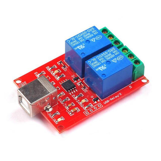 Módulo relé 5V USB, 2 canales-1