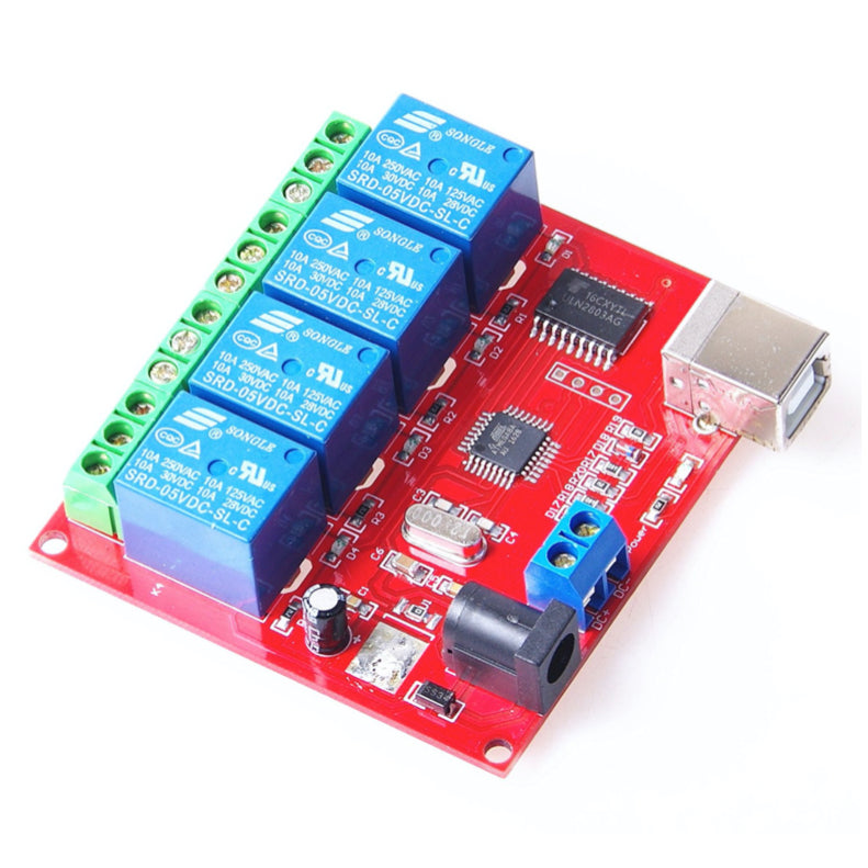 Módulo relé 12V USB, 4 canales-1