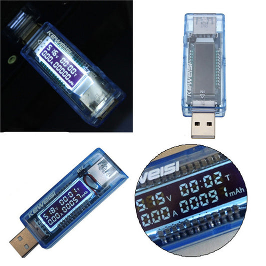 Voltímetro y amperímetro KWS-V20 USB de 3 a 9V y 3A-2