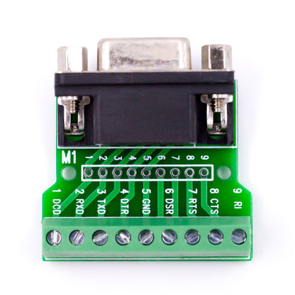 Módulo de conector DB9 hembra con terminal tipo bornera-2