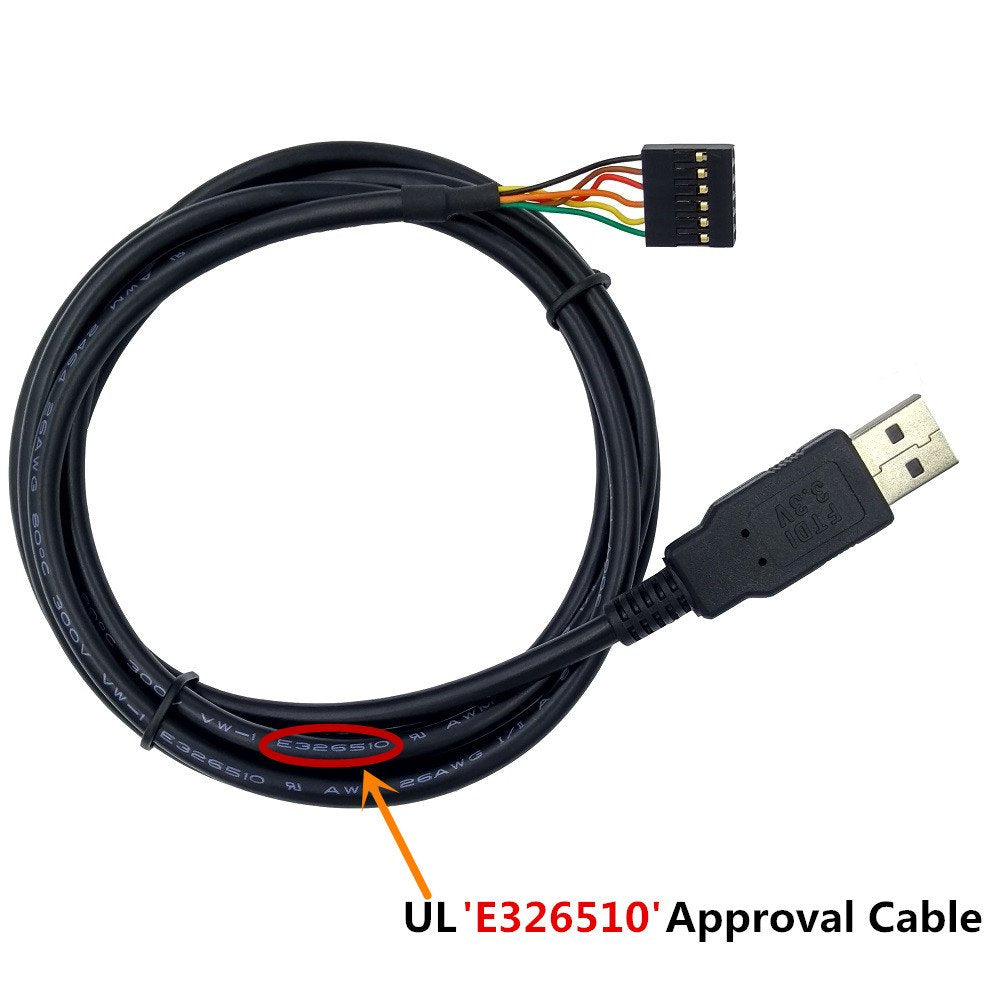 Módulo convertidor tipo cable de USB a TTL de 3.3V y 6 pines-1