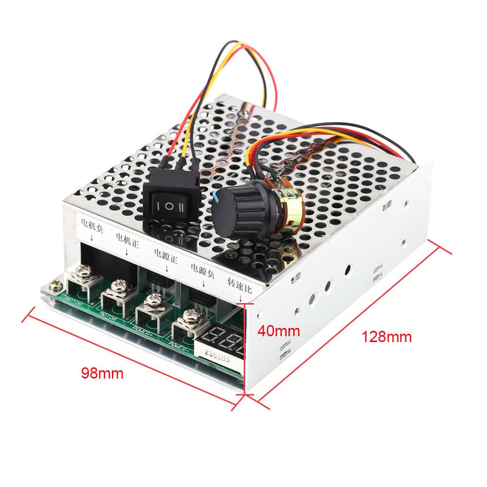 Controlador de velocidad de motor DC con cambio de giro de 10V a 55V y 60A-3