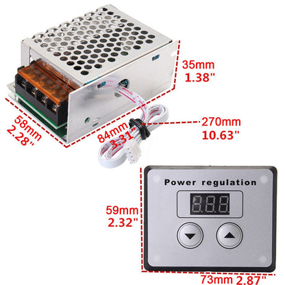 Controlador de velocidad SCR 110V - 220V 4,000W para motor AC con controlador digital-3