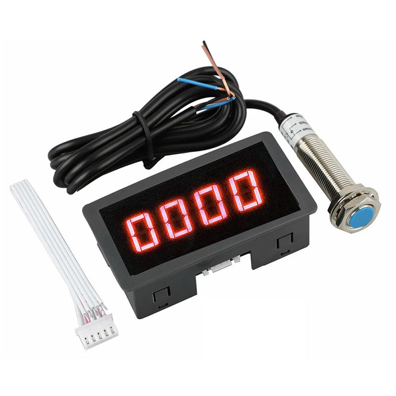Tacómetro de sensor de proximidad Hall NPN de 10 a 9999 RPM-1