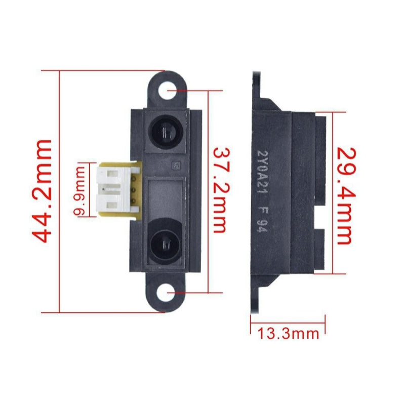 Sensor infrarrojo de distancia GP2D12 de 10 a 80 cm-3
