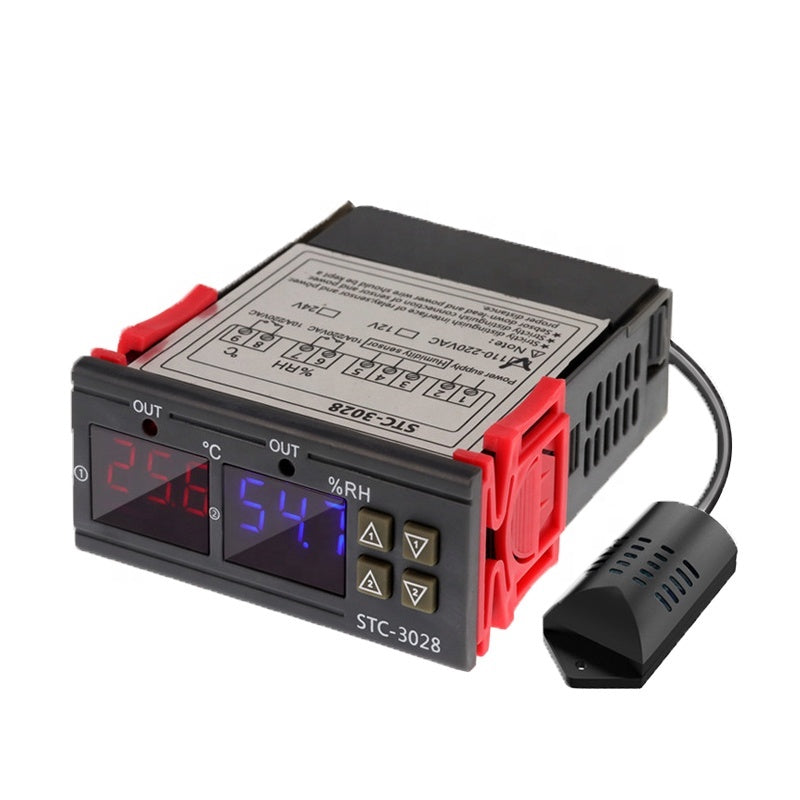 Termostato e higrostato STC-3028 de 110 a 220 VAC-1
