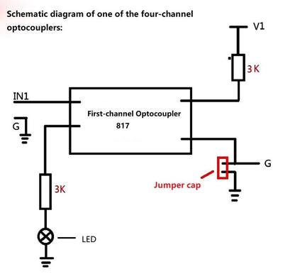 Módulo de optoacoplador PC817 de 2 canales-2