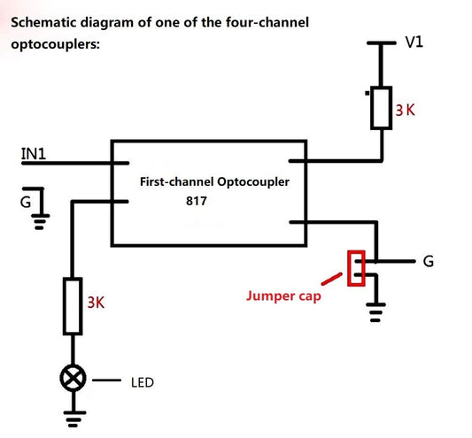 Módulo de optoacoplador PC817 de 2 canales-2