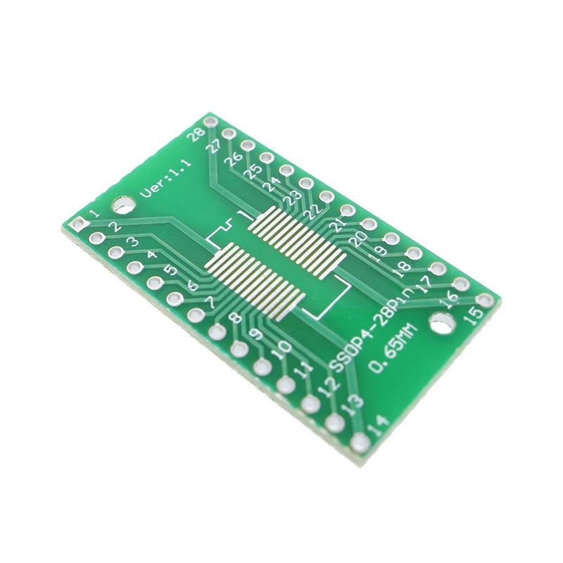 Módulo convertidor de SMD a DIP para integrados de hasta 28 pines-2