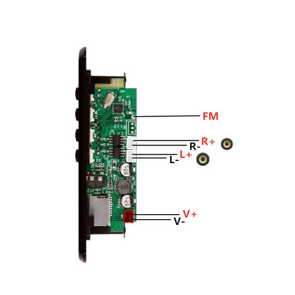Módulo MP3 amplificado 2x3W con entrada para USB, FM, AUX, Bluetooth y tarjeta micro SD-2