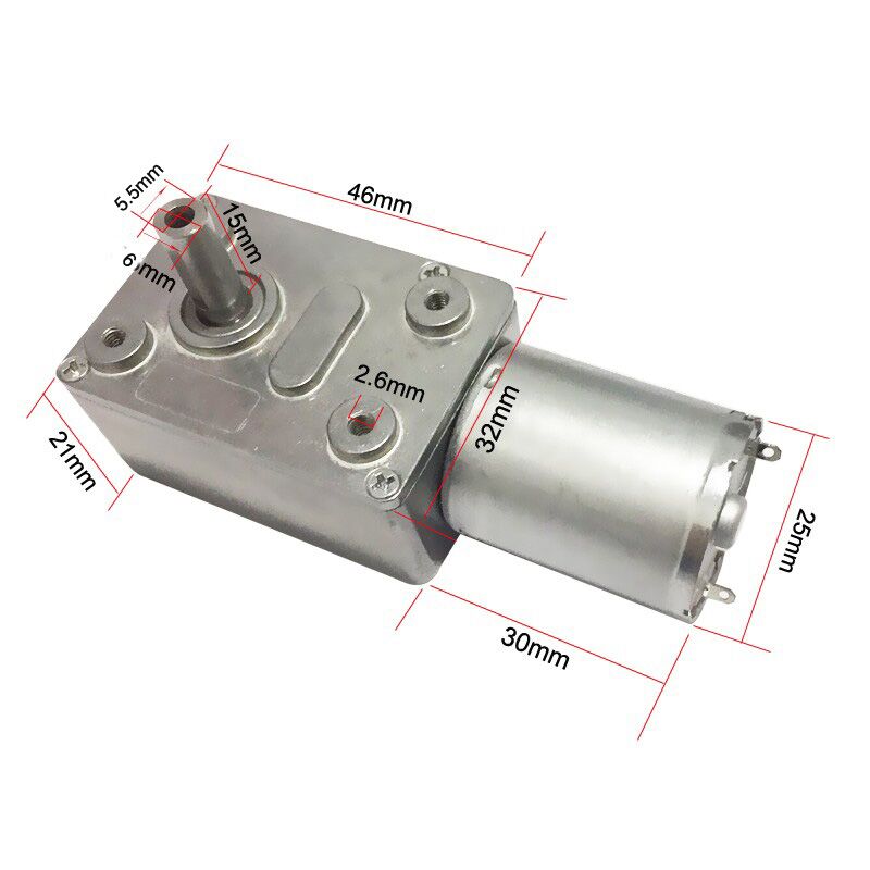 Motorreductor reversible JGY370 de 12V y 10 RPM-3