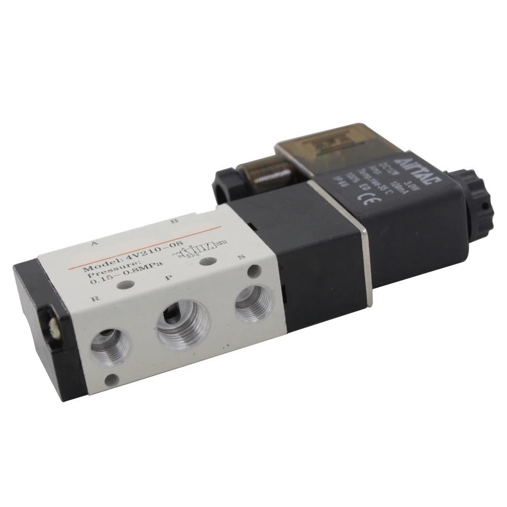 Electroválvula neumática de 24V 5 vías y 2 posiciones 4V210-08-2