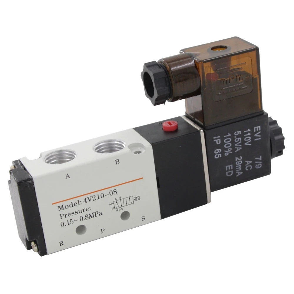 Electroválvula neumática de 24V 5 vías y 2 posiciones 4V210-08-1