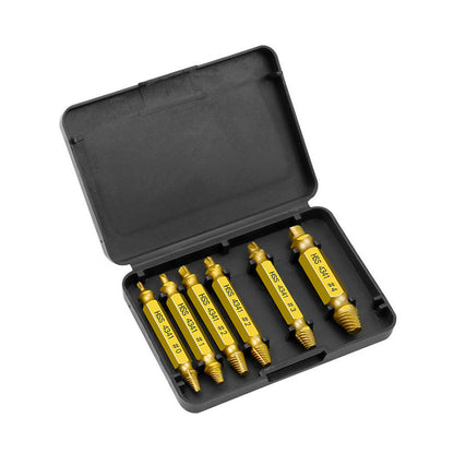 Kit de extractor de tornillos de quebrados HSS 4341 de 6 piezas-1