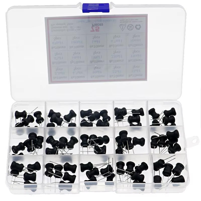 Kit de inductores radiales de 8x10mm - 75 piezas-1