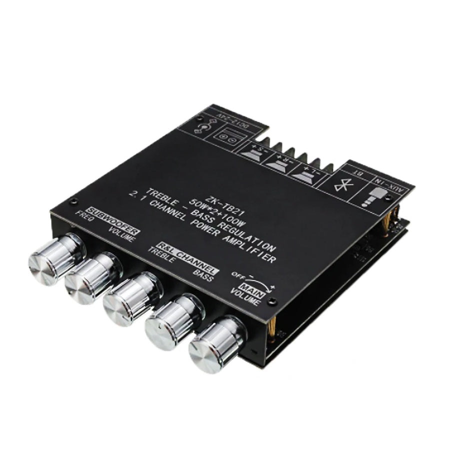 Módulo amplificador de audio ZK-TB21 con bluetooth 5.0 100W + 2x50W-1