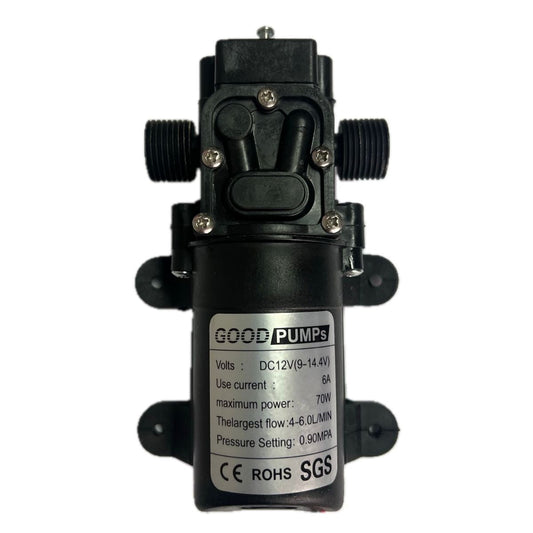 Bomba de diafragma con reflujo de 12V y 6 L/min - rosca de 1/2"-1