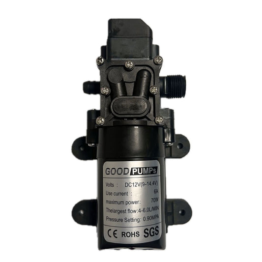 Bomba de diafragma automática de 12V y 6 L/min - recto a rosca 3/8"-1
