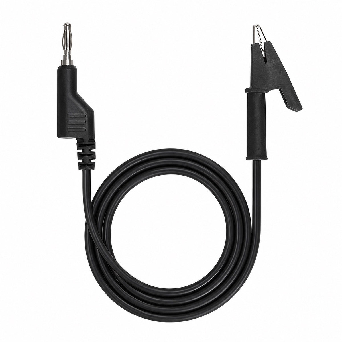Cable de prueba de banana 4mm a lagarto de 1m - negro-1
