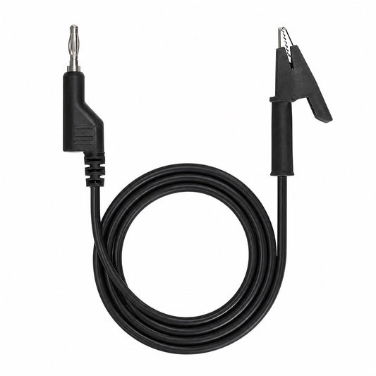 Cable de prueba de banana 4mm a lagarto de 1m - negro-1