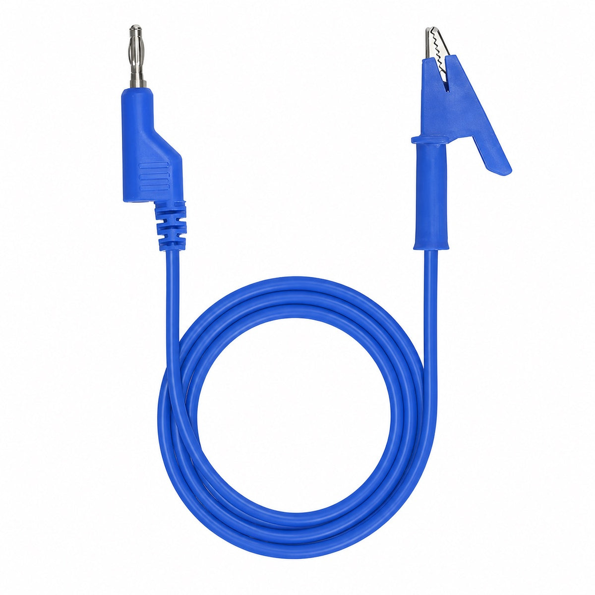 Cable de prueba de banana 4mm a lagarto de 1m - azul-1