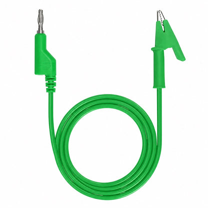 Cable de prueba de banana 4mm a lagarto de 1m - verde-1