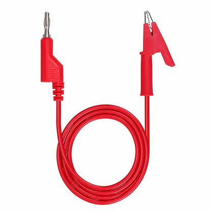 Cable de prueba de banana 4mm a lagarto de 1m - rojo-1