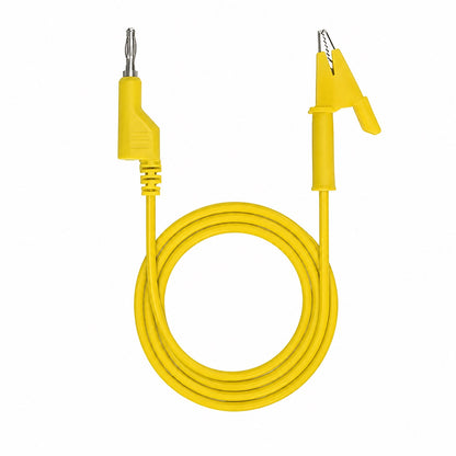 Cable de prueba de banana 4mm a lagarto de 1m - amarillo-1