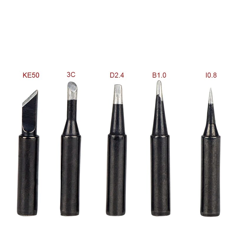 Kit de puntas para cautín negras JCD - 5 piezas-1