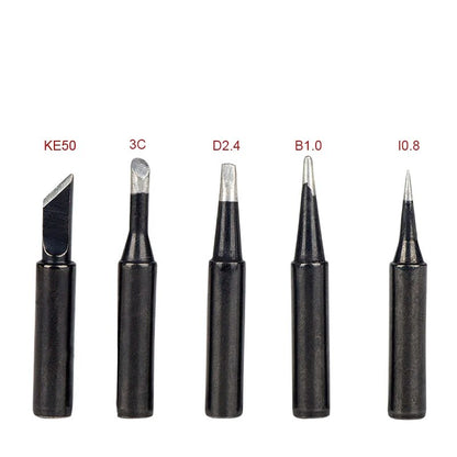 Kit de puntas para cautín negras JCD - 5 piezas-1