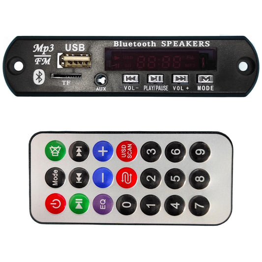 Módulo MP3 amplificado 2x25W con entrada para USB, FM, AUX, Bluetooth y tarjeta micro SD-1